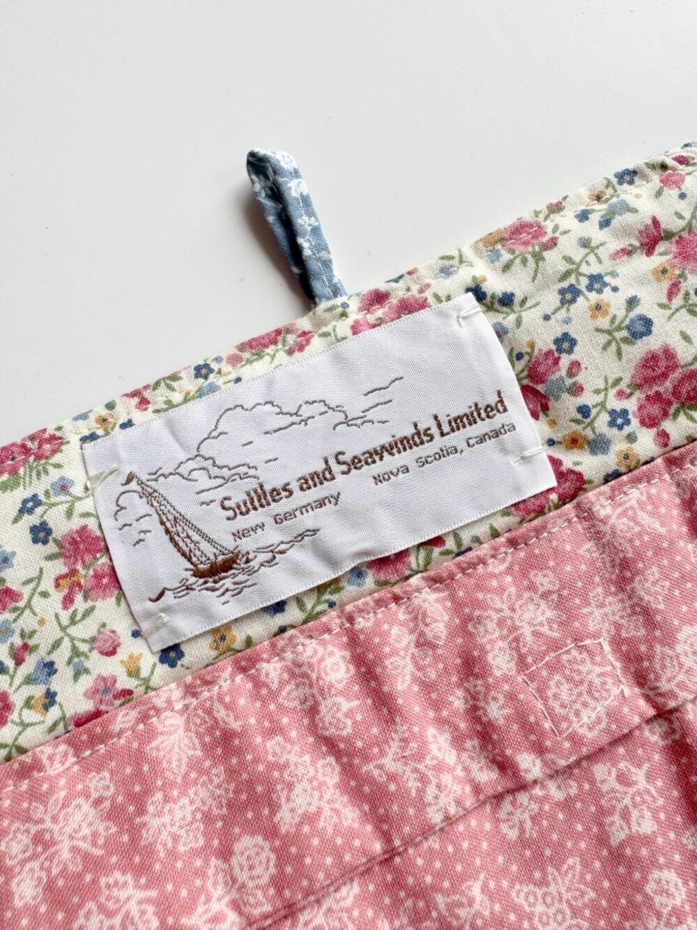Vintage SUTTLES & SEAWINDS Floral Cottagecore Cotton Travel Toiletry Caddy - Picture 10 of 11